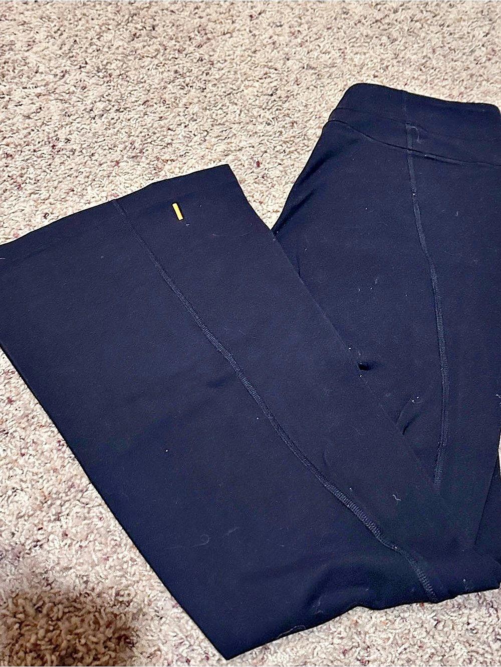 Lucy Power Pant Black Low Rise Flare Leggings - Small